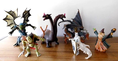 $35 • Buy Dragons, Orc, Wizard And Knight Toy Figures 