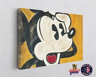 Mickey Mouse Vintage Wall Art Print Cartoon Kids Wall Canvas Home Decoration  • $220
