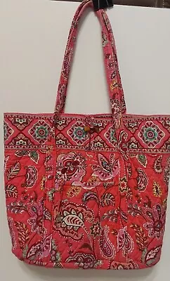 VERA BRADLEY TOTE~Call Me Coral~Retired Toggle & Loop Close Double Strap Flowers • $23