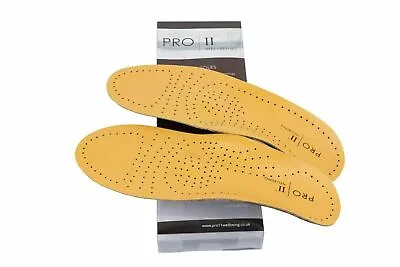 PRO 11 WELLBEING Leather Orthotic Insole With Metatarsal Raise Arch Support • £11.99