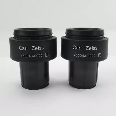 Carl Zeiss W-pl 10x/23 Focusable Microscope Eyepiece Pair 30mm - 455043-0000 • $299.95