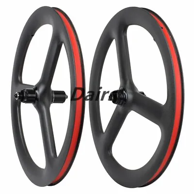 $395.12 • Buy 20inch 451/406 3 Spokes Wheels V / Disc Brake Carbon Folding Bicycle Wheelset