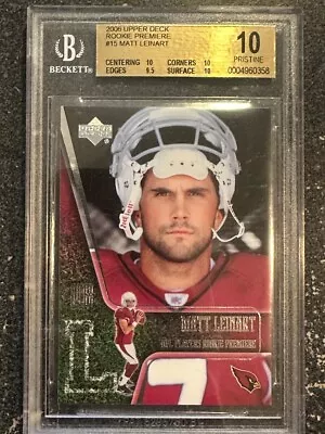 Matt Leinart 2006 UD Rookie Premiere #18 USC RC BGS 10 Pristine (10 10 9.5 10) • $58.88