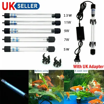 5-13W Aquarium UV Steriliser Light Water Clean Lamp Submersible Fish Tank Pond • £12.69