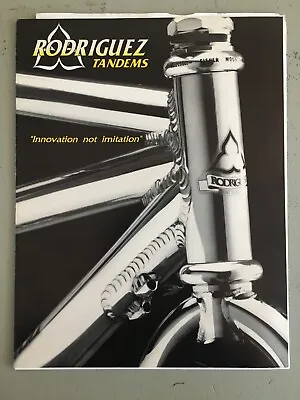 Vintage Original Rodriguez Tandem Bicycle Catalog 1992 • $35