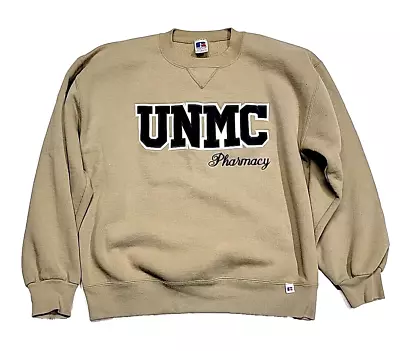 Vintage Russell Athletic UNMC Pharmacy Sweatshirt Embroidered Men XL Made In USA • $22