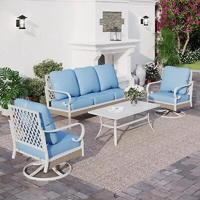 4 Piece Patio Furniture Set Outdoor Conversation Set For Lawn Garden Backyard US • $886.99