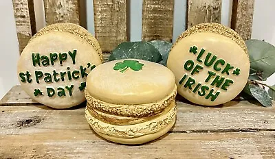 Martha Stewart St Patrick's Day Oversized Macarons Home Decor NEW!  Set Of 3 • $27.99