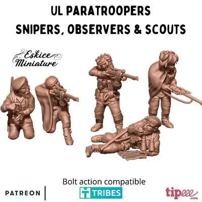 £6.77 • Buy Eskice Miniatures WW2 British Paratrooper Snipers Observers Scouts 15 20 28mm 54