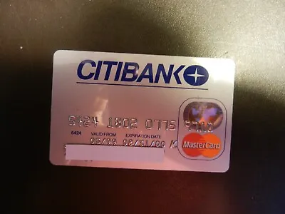 *CITIBANK MASTER CARD* EXPIRED CREDIT CARD.   Expired 8/00. • $11.99