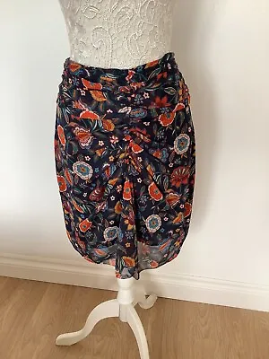 £10.90 • Buy Hush Floral Skirt Size 14 Ladies Chiffon Ruched Navy Mix 