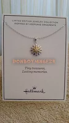 Hallmark 2016 Snowflake Limited Edition Ornament Inspired Necklace • $24.99