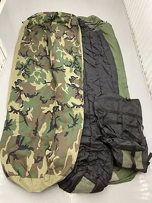 US Military 4 Piece Modular Sleeping Bag Sleep System MSS W/ Bivy Woodland Camo • $279