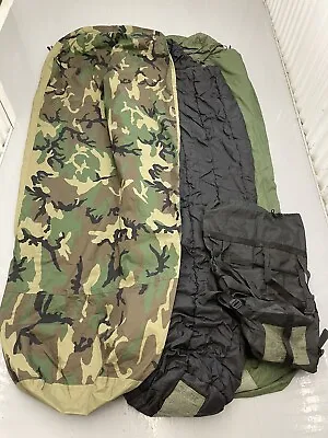 US Military 4 Piece Modular Sleeping Bag Sleep System MSS W/G Bivy Woodland Camo • $249