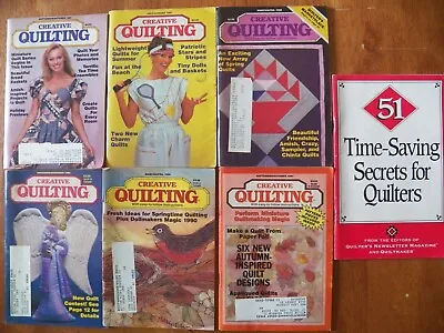  Lot Of 6 Creative Quilting Magazines VTG 1987 - 1991 Quilts Crafts Tiny Doll • $4.95