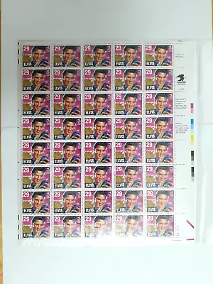 ELVIS PRESLEY Rock & Roll - Full Mint Sheet Of 40 X 29 U.S. Postage Stamps • $9.74