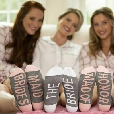£4.87 • Buy One Pair Bridesmaid Maid Of Honor Wedding Socks Bridal Shower Party Gift Packs