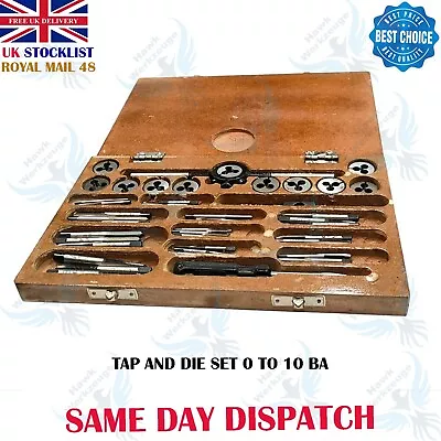 British Association 0 - 10 Ba Tap & Die Set + Thread Chart - 33 Taps And 11 Dies • £58.80