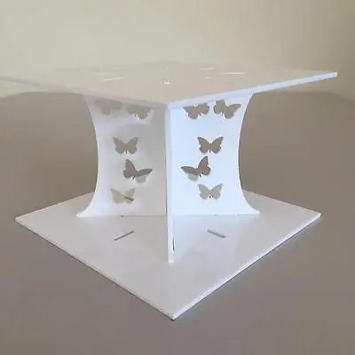 Butterfly Square Cake Pillars/Separators (Weddings/Parties) 6 -12  Many Colours • £22.76