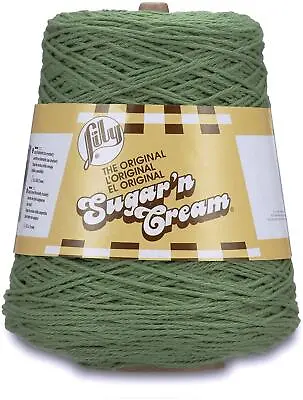 Lily Sugar 'n Cream CONE Aran Knitting Yarn 400g - 2084 Sage • £16.29