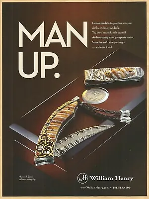 WILLIAM HENRY Mammoth Series. Knife And Money Clip -2013  Print Ad • $8.95