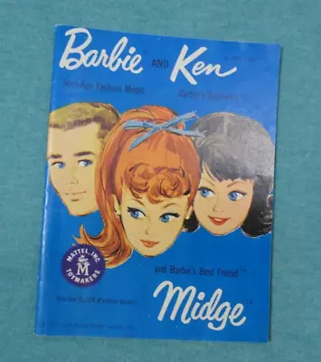 Vintage Barbie And Ken And Midge Blue Fashion Booklet • $1.50
