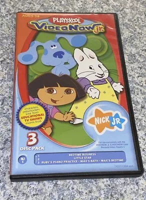 Playskool Video Now Jr Dora Explorer Blue's Clues Max & Ruby 3 Disc PVD Set • $24.99
