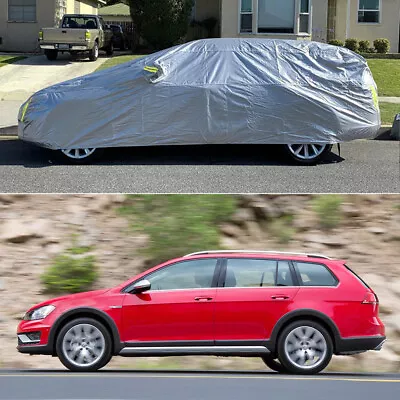 Car Cover Waterproof Sun UV Snow Dust Rain Resistant For VW Golf Alltrack 17-19 • $55.11