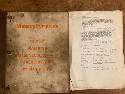 £0.99 • Buy Massey Ferguson 520 525 Combine Manual Mf Parts Book
