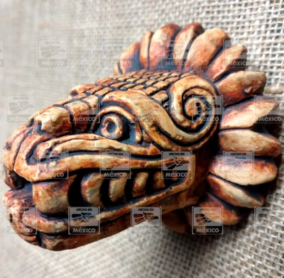$35 • Buy Aztec Maya Mayan Feathered Serpent Sculpture Mexico Mexican Calendar Statue Art
