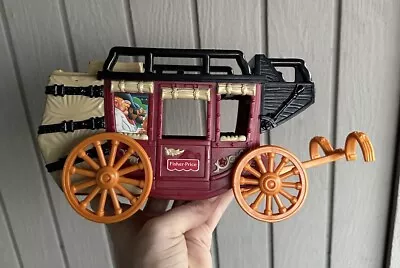 Fisher Price Great Adventures Western Stage Coach Robbery Chase Wagon Cannonball • $24.99