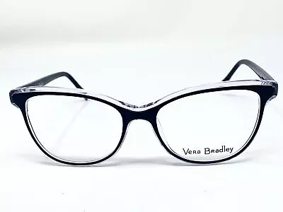 New VERA BRADLEY Noa Black/ Clear Bandana Womens Eyeglasses Frame 53-16-135 • $36