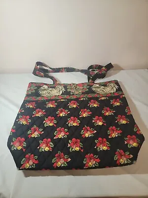 Vera Bradley Christmas Hens And Holly Button Tote Retired  - BOTTOM WEAR • $29.99