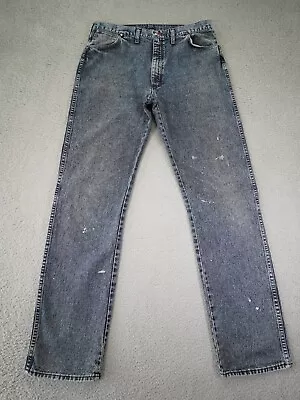 Vintage Wrangler Jeans Mens 38x36 13MWZ Made In USA Stone Wash Stained • $24.88