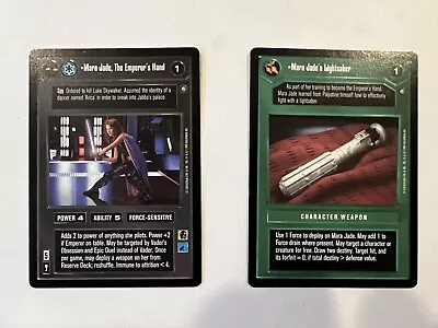 Mara Jade The Emperor’s Hand And Mara Jade’s Lightsaber Star Wars CCG Decipher • $35