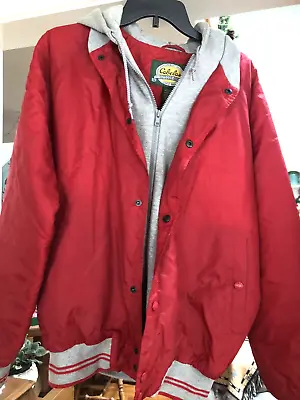 CABELAS Red Quilted Bomber Jacket  Size S • $25.20