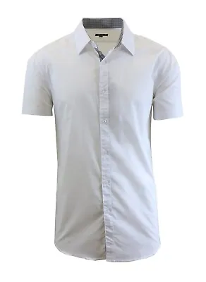 Mens Short Sleeve Dress Shirts Button Down Slim Fit Casual Solid Colors NWT NEW • $13.97