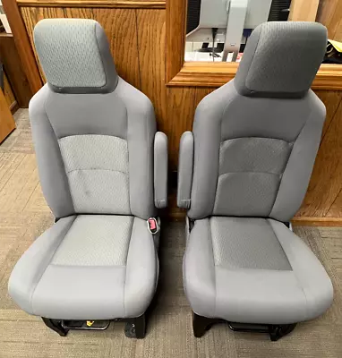 Used 09-23 Ford Econoline E-250 E-350 E-450  Van Gray Cloth Pair Bucket Seats • $700