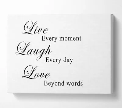 £59.99 • Buy Love Quote Live Laugh Love White Canvas Wall Art Home Decor Large Print