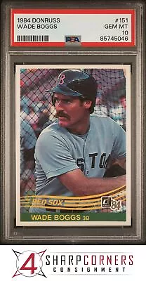 1984 Donruss #151 Wade Boggs Red Sox Hof Psa 10 B3901852-046 • $123.99