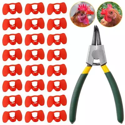 101 Pieces Pinless Peepers With Pliers Set Chicken Glasses Poultry Blinders C... • $16.94
