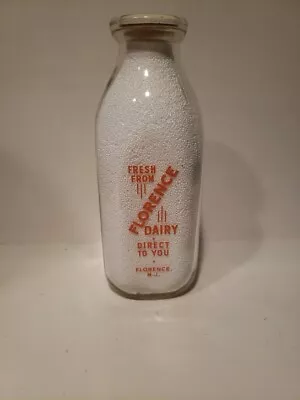 Florence Dairy - One Quart Milk Bottle - Florence NJ • $25