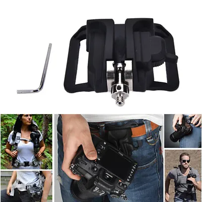 1/4  Screw Camera Waist Spider Belt Holster Quick  Buckle Dull For Camera JD ZSY • £6.45