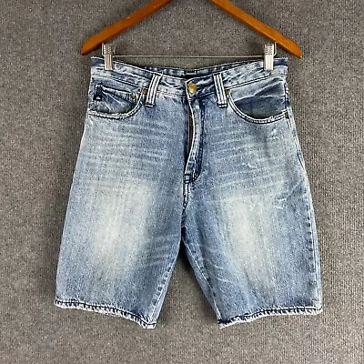 Quiksilver Shorts Mens 30 Blue Denim Jorts Jort Vintage Y2K 2000s Surf Adult • $39.95