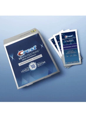 $55 • Buy Crest 3D White Professional Effects Whitestrips LEVEL 18, 5 Treatments AUTHENTIC