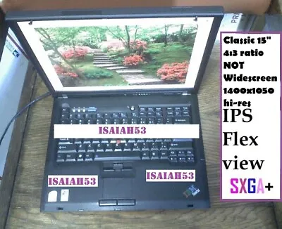 Lenovo T601F ●FRANKEN-PAD● Hi-res USED 15  SXGA+ IPS Flexview Laptop SSD T60 T61 • $378.95