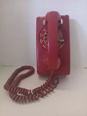 Vintage  Western Electric 554 Red Rotory Wall Phone Bell System • $99.99