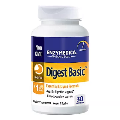 Enzymedica Digest Basic 30 Capsules Gentle Digestive Support Vegan Kosher • $10.45