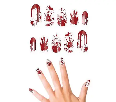 Fake Bloody Nails & Glue Halloween Fancy Dress Make Up Accessory • £4.99