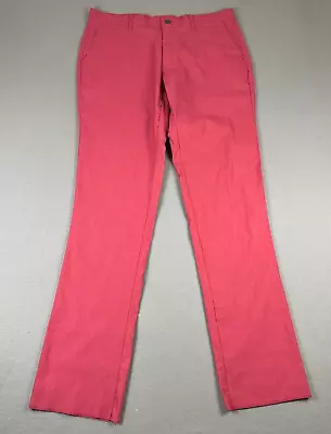 Mizzen And Main Pants Size 36 Pink Performance Golf Chino Casual Stretch • $29.99